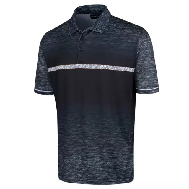 Island Green Mens Gradient Print Breathable Golf Polo Shirt 45% OFF RRP