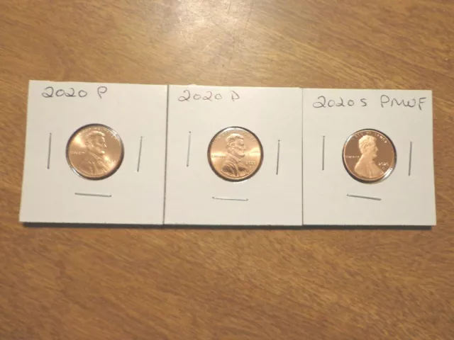 2020 P D S Lincoln Cent Penny Proof 3 Coin Set Lot PDS