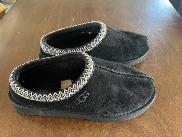 UGG Men's TASMAN Casual Comfort Sheepskin & Suede Clog Slippers BLACK 5950 Sz 12