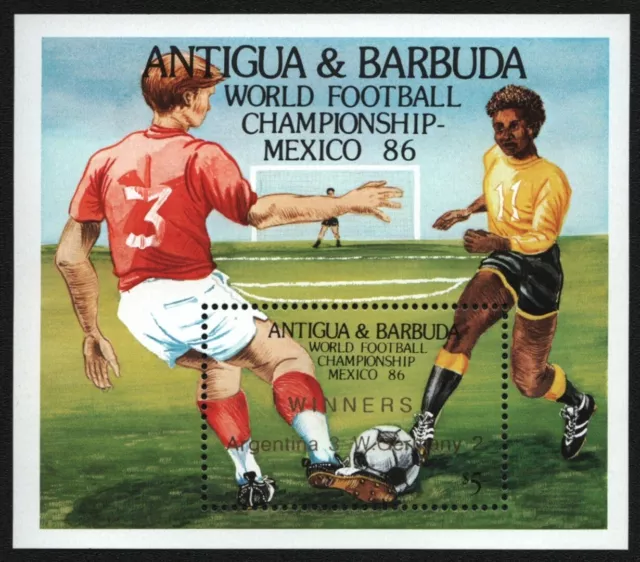 Antigua 1986 - Mi-Nr. Block 115 ** - MNH - Fußball / Soccer