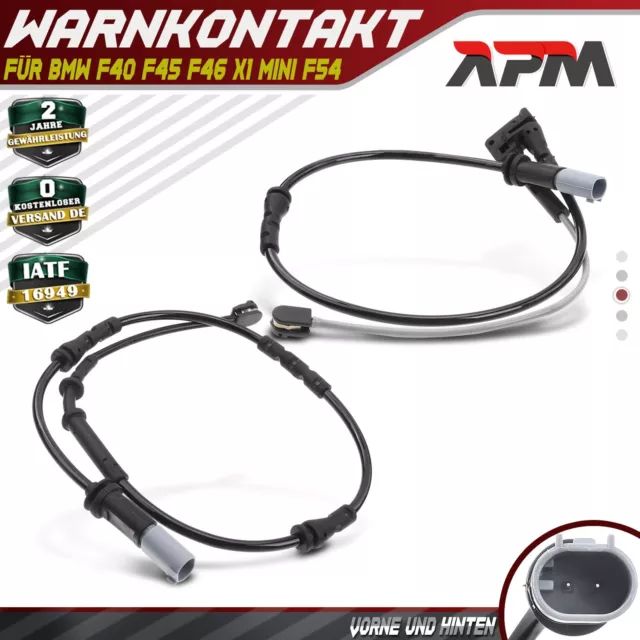 2x Warnkontakt Verschleißanzeiger Vorne Hinten für BMW F40 F45 F46 X1 MINI F54