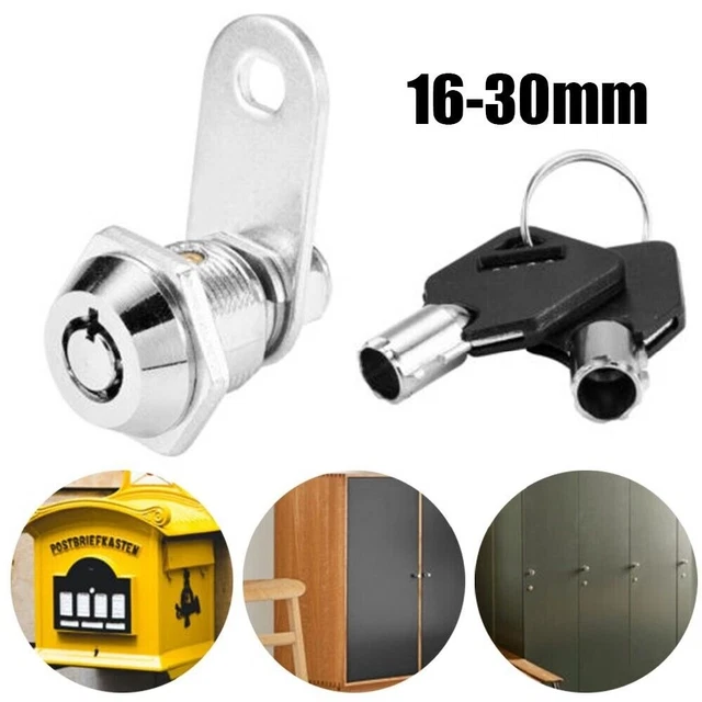 Cámara tubular de 16-30 mm bloqueo gabinete escritorio giro 2 llaves llave para buzón similar