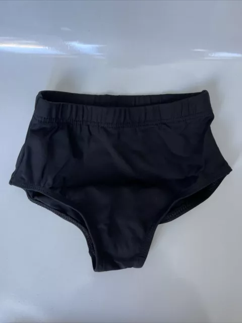 Capezio Girls Sz Small S, Black Dance Shorts Briefs Panties, New NWOT