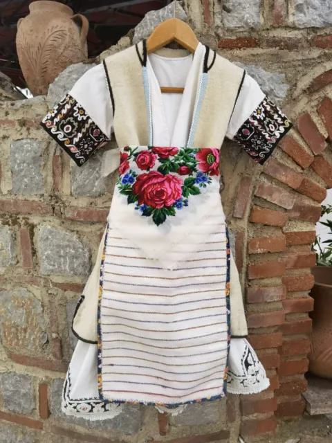 Girl's antique ethnic costume, Macedonian costume, authentic, of Prilepsko Pole