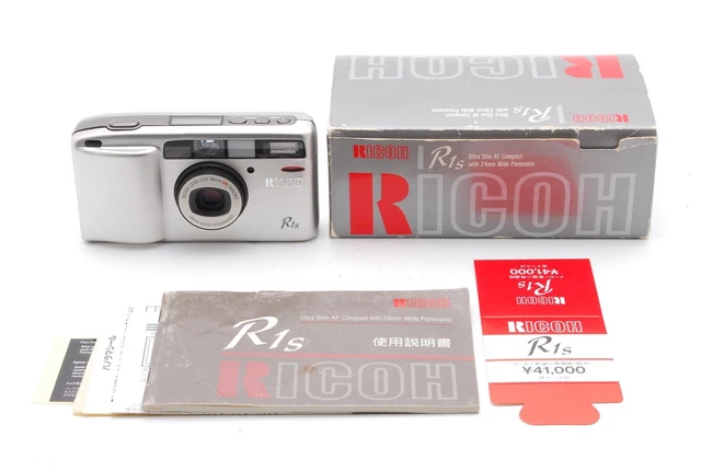 [NEAR MINT w/ box] Ricoh R1s Silver Point & Shoot 35mm Film Camera JAPAN