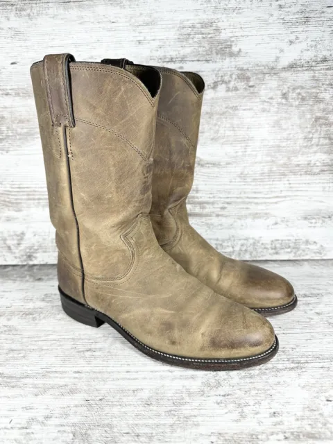 WOMEN’S JUSTIN BOOTS Brown Leather Mid Calf Cowboy Boots Sz 6.5B. $37. ...