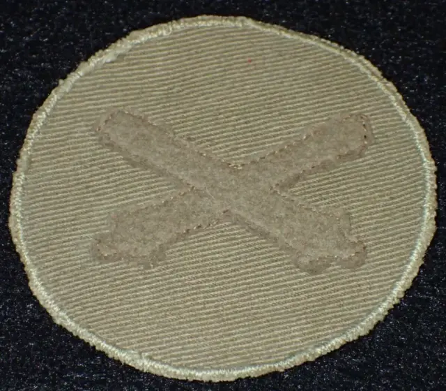 WWI US Army Field Artillery Enlisted Specialty Patch Wool on Cotton Summer Issue