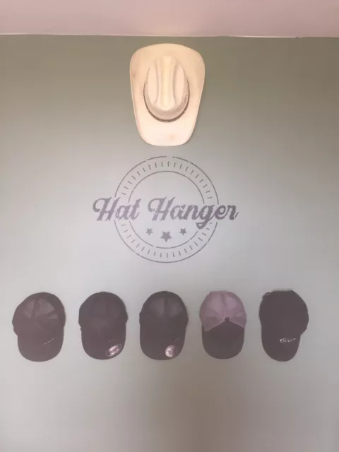 Hat-Hanger 3 Pack (Baseball Cap Hat Cowboy Fedora Fitted Trucker Rack Mount)