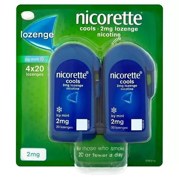 Nicorette Cools Icy Mint 80 Lutschtabletten zuckerfrei Rauchen aufhören & Rauchen aufhören - 2 mg