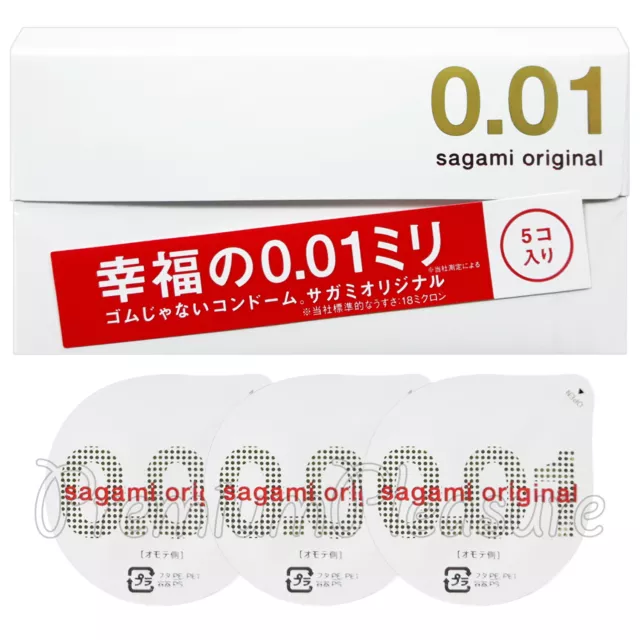 Sagami Original 001 Condones No Contiene Látex más Finos Muy Sensible 0.01 Japón