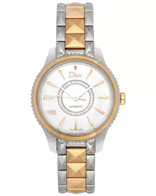Dior VIII Montaigne Diamond, 18K Rose Gold & Stainless AUTOMATIC Bracelet Watch