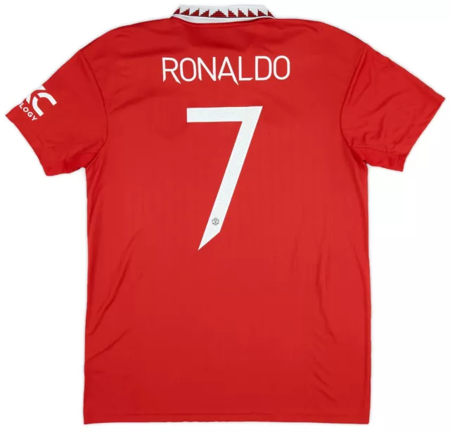 2022-23 Manchester United Home Shirt Ronaldo Polo Shirt (Red) global superstar