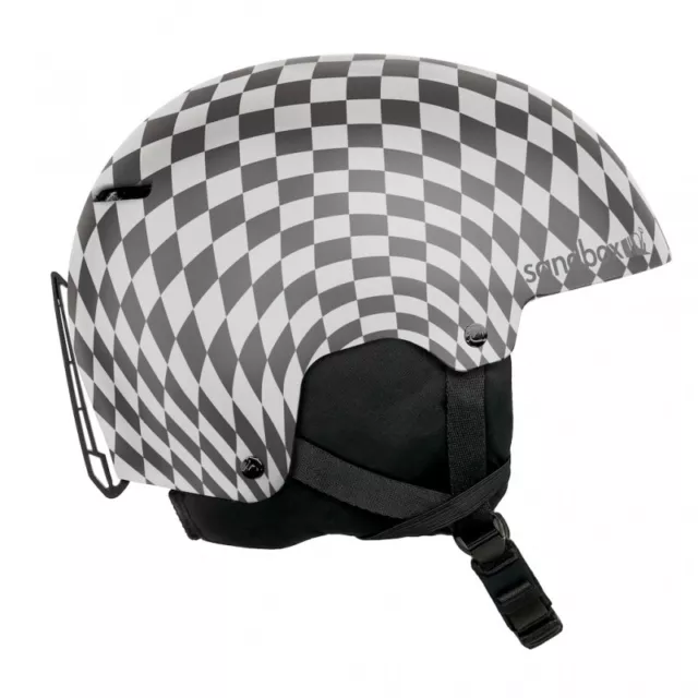 Sandbox Icon Snowboard Helmet Black White Checkered NEW snowboarding New 23/24