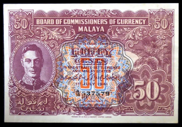 MALAYA 50c Banknote Very Good Condition GJ849