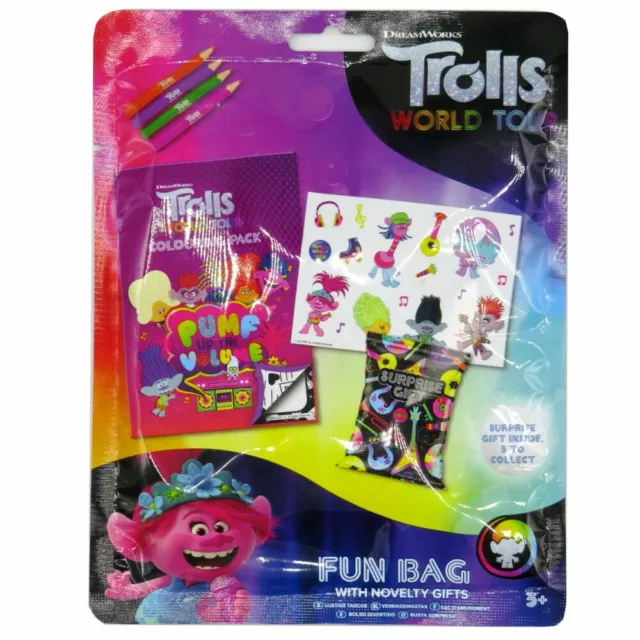 Trolls World Tour Colouring Fun Bag with Surprise Gift  Official Licensed Gift