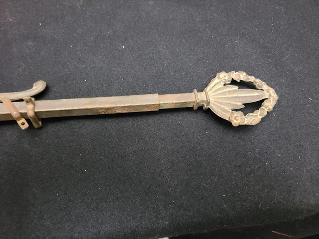 Antique ORNATE Architectual Salvage Decorative CURTAIN Rod Swing Arm Extension 4