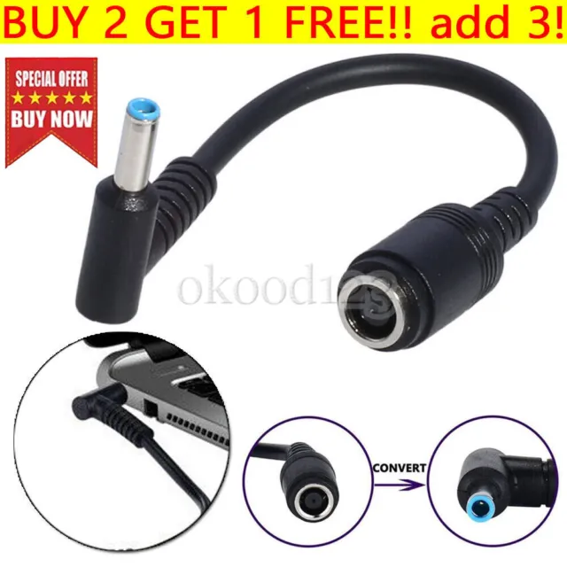7.4mm To 4.5mm DC Power Charger Converter Adapter Cable For Dell HP