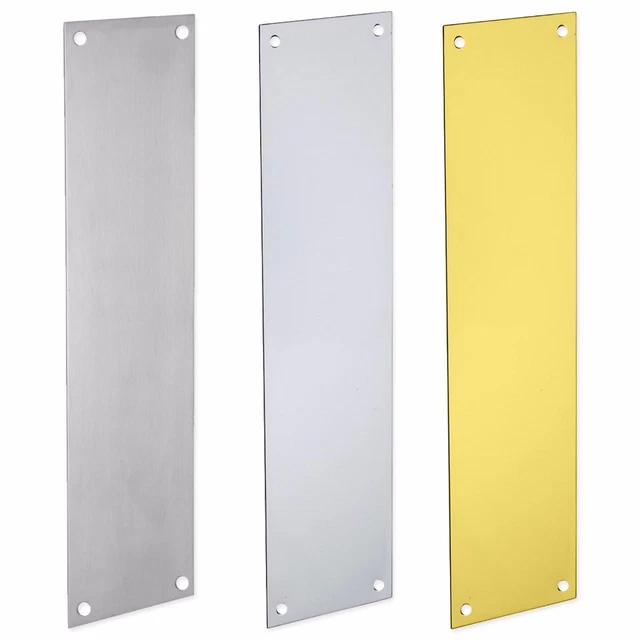 LARGE METAL FINGER PUSH PLATES Chrome Brass Satin Door Protectors