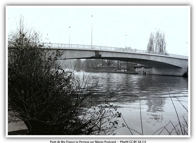 Pont de Bry France Le Perreux sur Marne Postcard