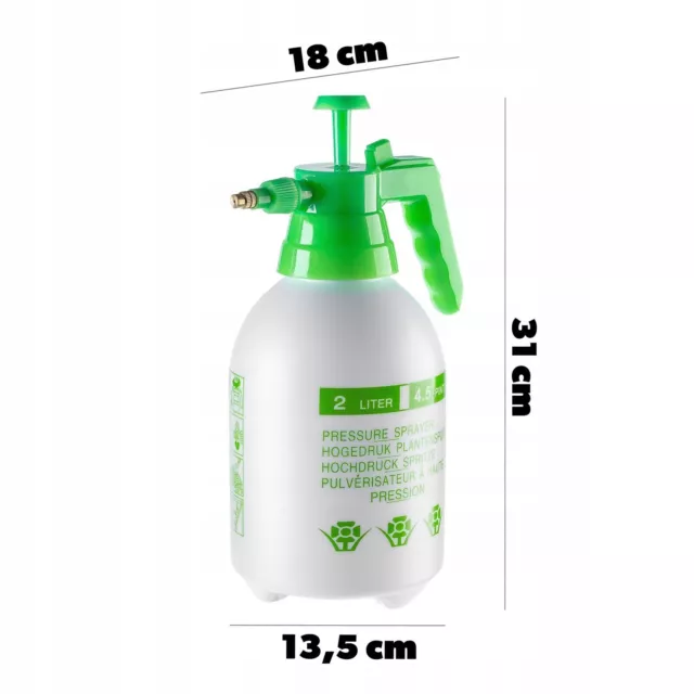 KADAX pulverizador manual, botella pulverizadora de plástico, verde, 2L 3