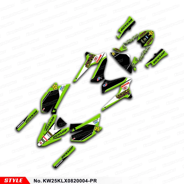 Dirt Bike Waterproof Stickers Decals Graphics Kit for KLX250 KLX250S 2008-2020