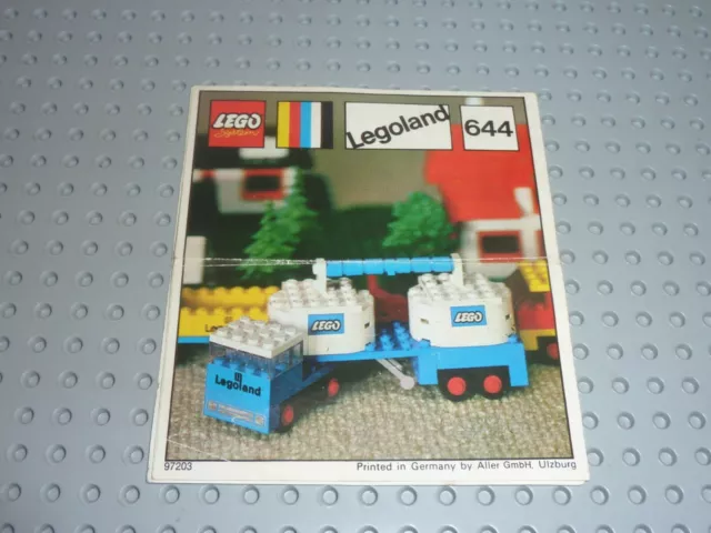 Notice Building instruction booklet LEGO City Vintage Set 644-1: Double tanker