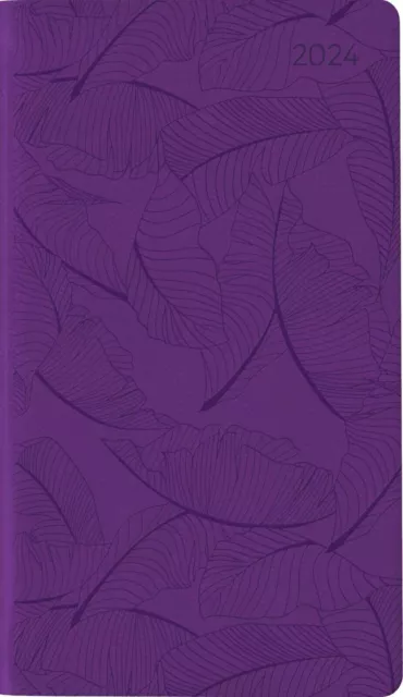 Ladytimer Slim Deluxe Purple 2024 - Taschen-Kalender 9 x 15,6 cm - Alpha Edition