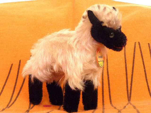 STEIFF 1312.00 HEIDSCHNUCKE Schaf Sheep Snucki + Knopf Fahne Schild Alt ...