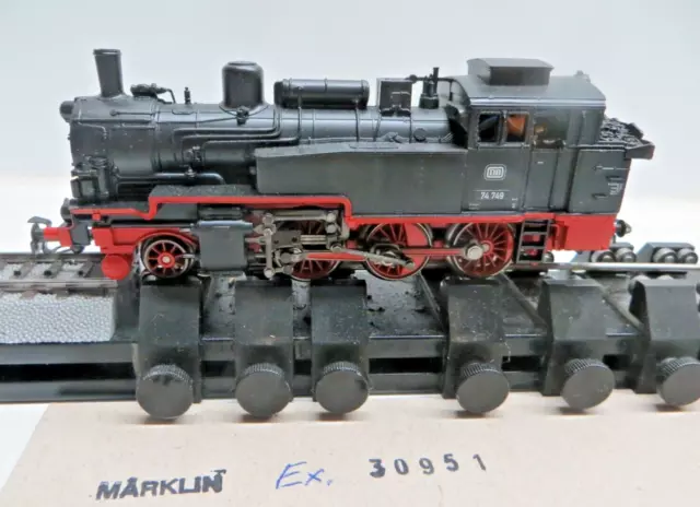 Märklin 30951 H0 Tender Locomotive à Vapeur Br 74 749 De DB Analogue Ok IN Ovp