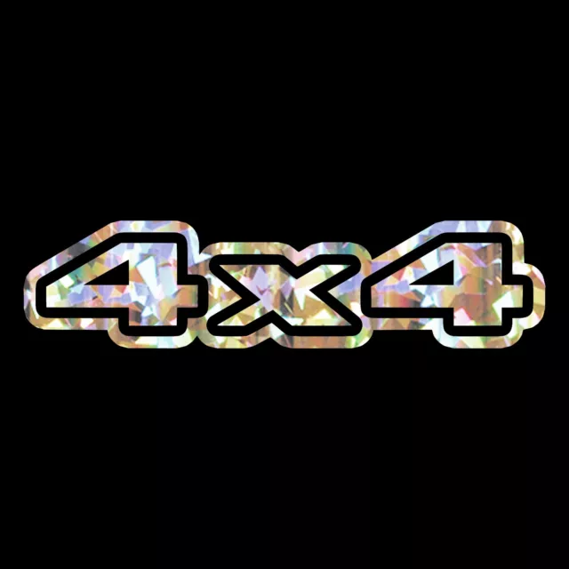 4x4 Decal - 4WD Sticker 2 Pack - Select Chrome Color And Size 2