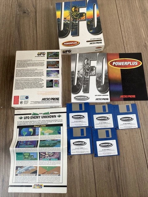 UFO Enemy Unknown (MicroProse 1994) Commodore Amiga (Box, Manual, 5 Disk)