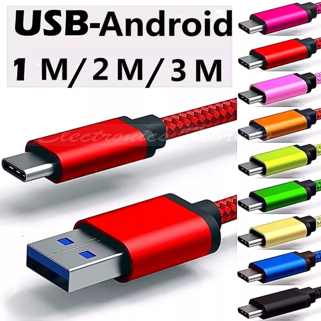 1M/2M/3M Micro USB Fast Charging Data Sync Cable Cord FOR Android Samsung LG HTC