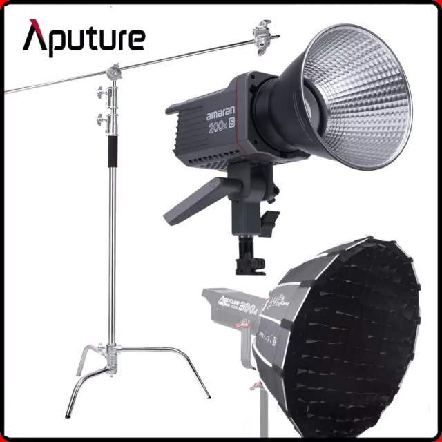 Amaran 200X S Bi-Color Led video Light COB Daylight +Light Dome mini II +C Stand