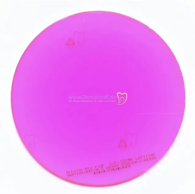 Erkodent Erkoloc Pro Pink 50 Stück Tiefziehfolie  Dm 120 mm Stärke 4 mm  NEU/OVP