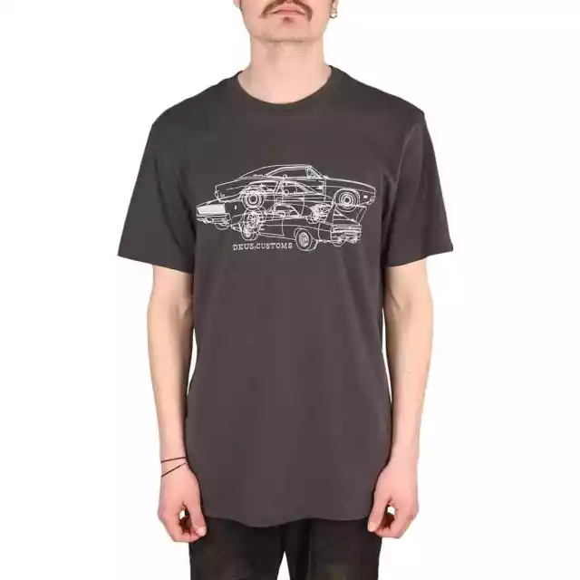 Deus Ex Machina Charger S/S T-Shirt - Anthracite