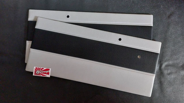 8 Garage Reproduction Door Panel Set for Datsun 520 521 /  black / light gray