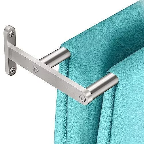 Double Towel Bars 24 Inch Bath Towel Rack for Bathroom Stainless Steel Wall