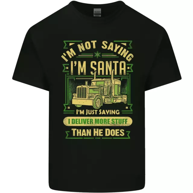 T-shirt top da uomo cotone autista consegna Natale divertente