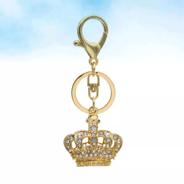 Metal Crown Shape Rhinestone Keychain Alloy Key Ring Creative Keyring