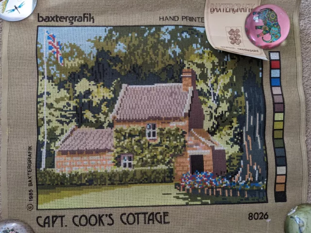 Captain Cook's Cottage  8026 Vintage Baxtergrafik Needlepoint Tapestry Canvas