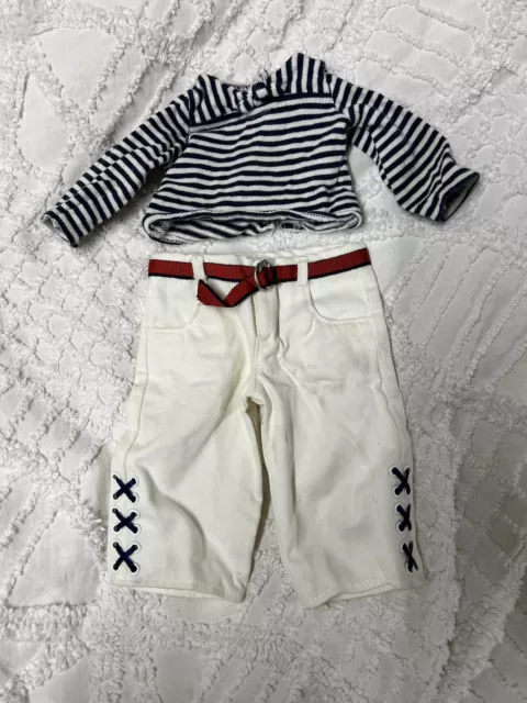 AMERICAN GIRL Doll Outfit Beachside Sailor Style Striped Shirt Top & Pants