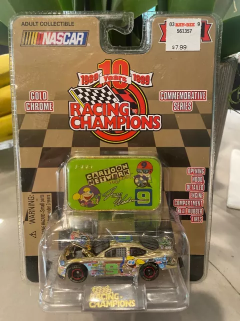 Racing Champions NASCAR Gold Chrome Diecast #9 Jerry Nadeau Cartoon Network