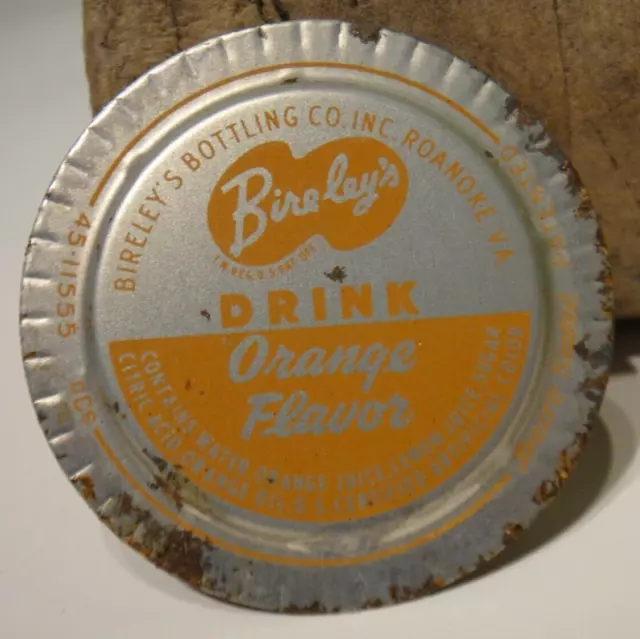 Sleeve Vintage NOS 1950s Bireley's Bottle Caps Orange Drink Soda “Roanoke VA” -B