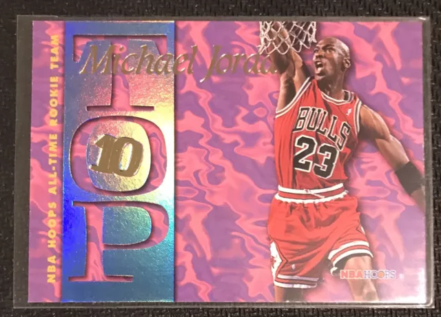 1995-96 NBA Hoops #AR7 MICHAEL JORDAN Top 10 Chicago Bulls ~SJ2