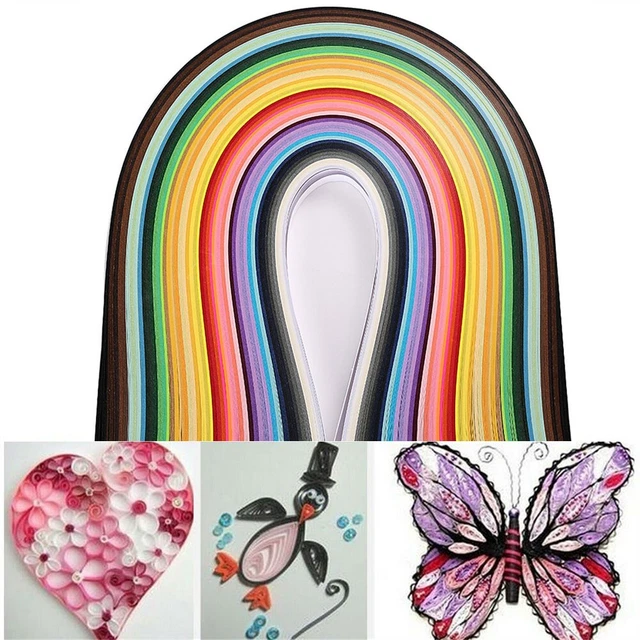 Nuevo Alta Calidad Papel Quilling Rayas Surtido Color Mixto Herramientas Quilling 53cm