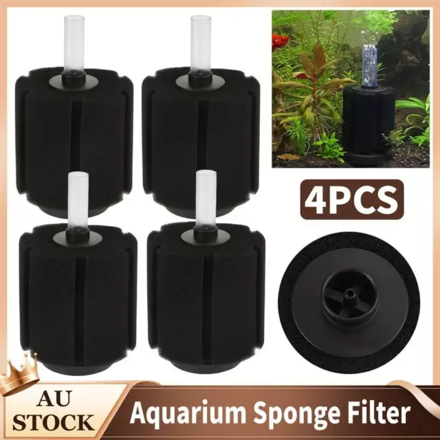 4pcs Aquarium Fish Tank Biochemical Bio Sponge Foam Filter Oxygen Fry Air Pump