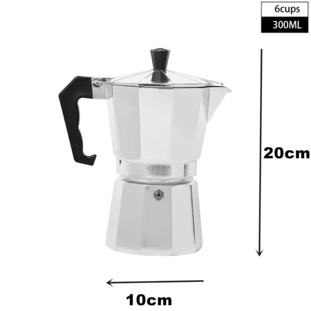 Cafetera de aluminio espresso cafetera italiana olla superior 6 tazas