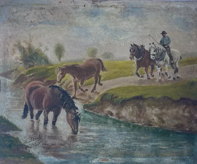 Camargue Pferde Gemälde Jean Chabaud 1920 Pferd Manade Provence Frankreich