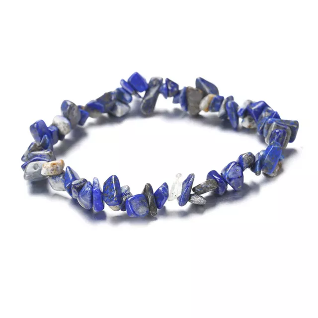 Natural Gemstone Chip Beads Stretchy Bracelet Reiki Chakra Fashion Jewelry