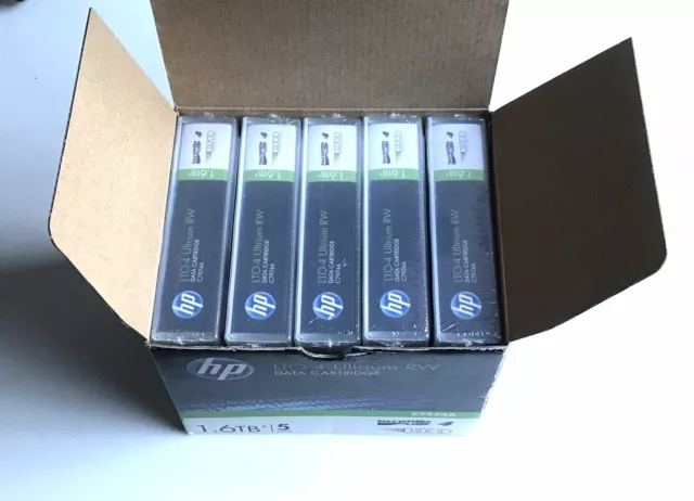 5 Cartouches HP LTO-4 Ultrium RW DATA CARTRIDGE C7974A 1.6 TB NEUVES SCELLÉES